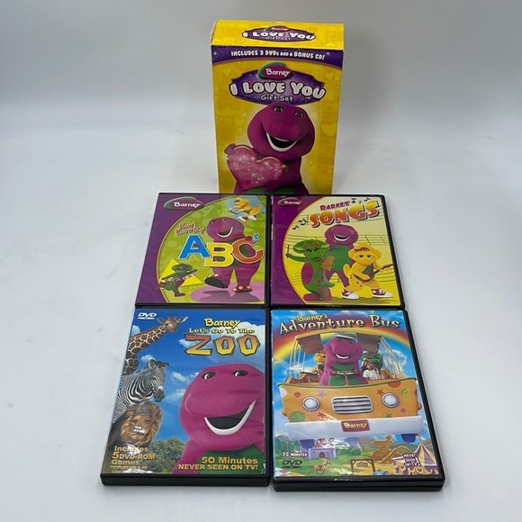 Barney Other - Barney - Barney Giftset (DVD + CD, 2008, 4 Disc Set) I Love You Gift Set